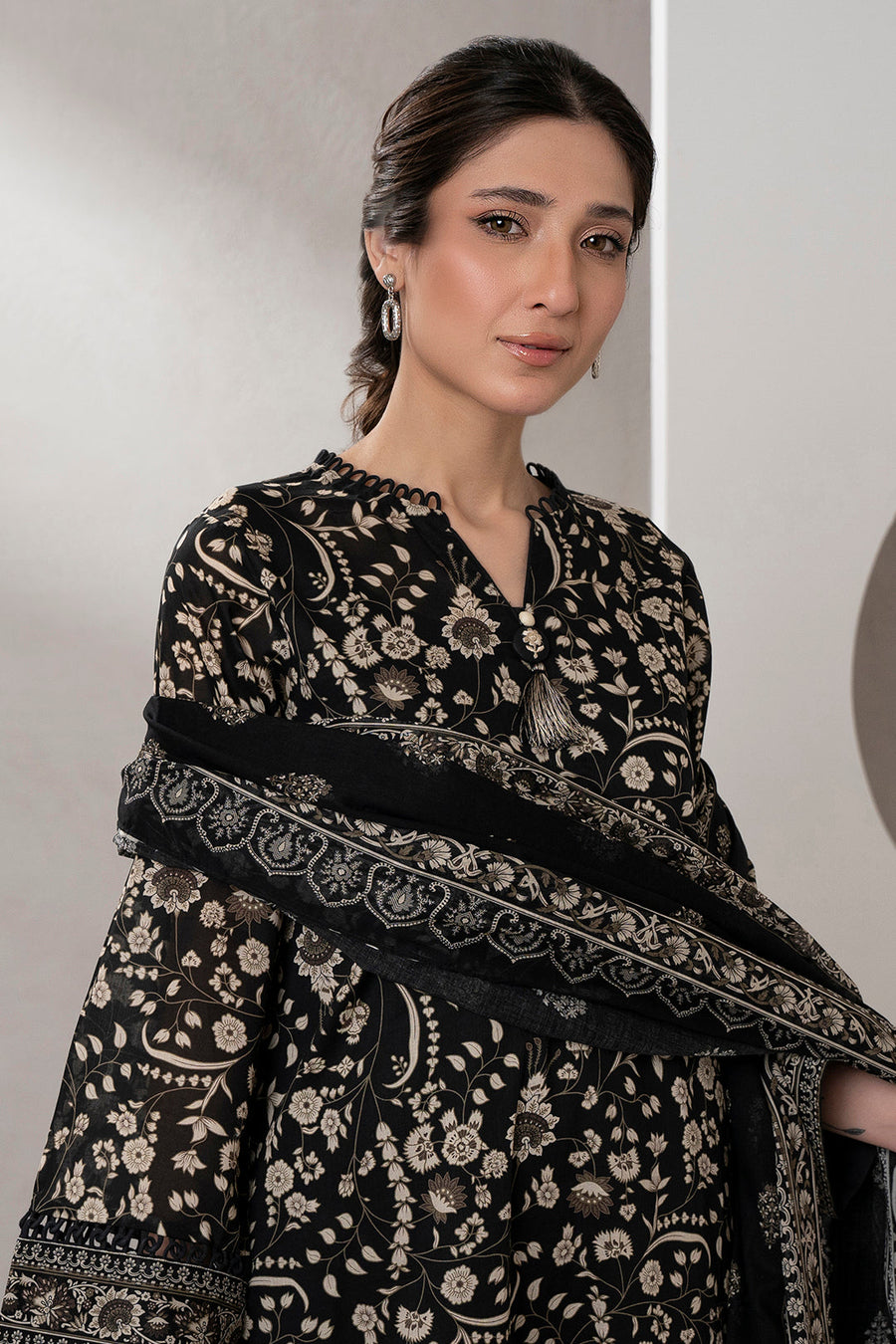 Zellbury Monochrome Printed Lawn Unstitched 2Pc Suit WUS25X20626