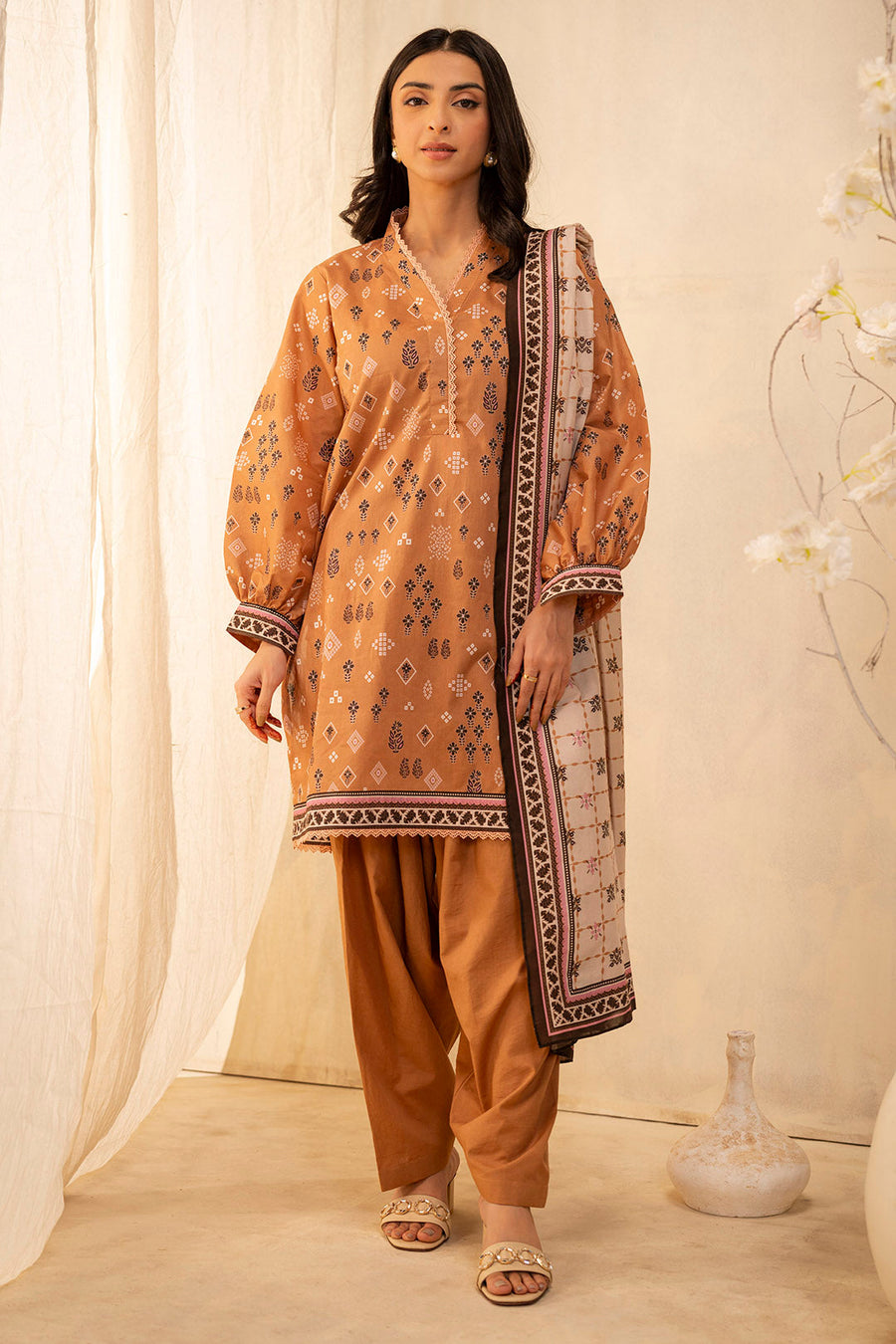 Zellbury Summer Printed Lawn Unstitched 3Pc Suit WUS25X30047