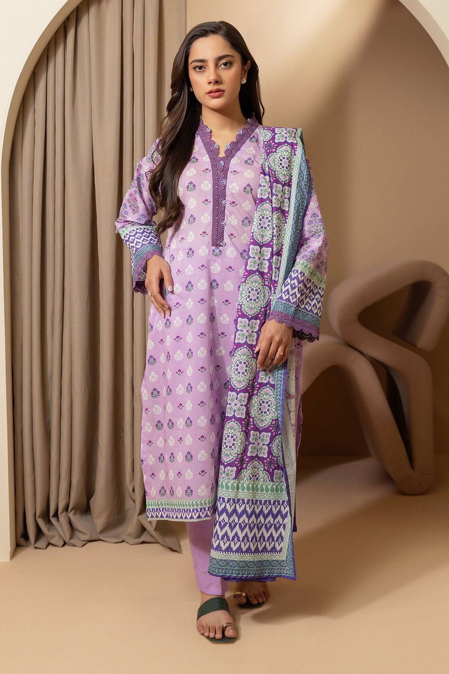 Zellbury Summer Printed Lawn Unstitched 3Pc Suit WUS25X30178