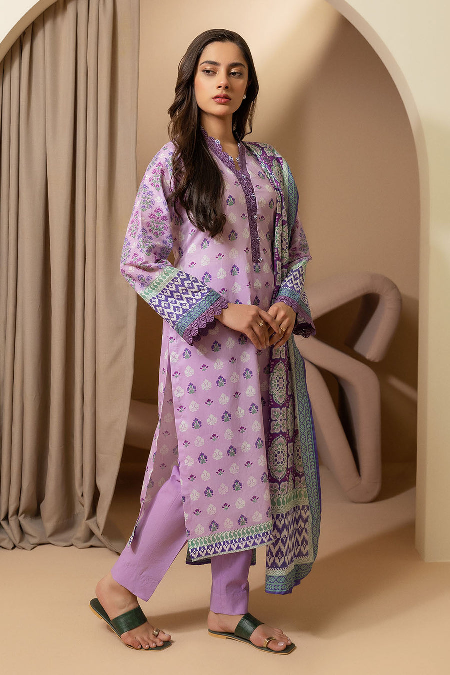 Zellbury Summer Printed Lawn Unstitched 3Pc Suit WUS25X30178