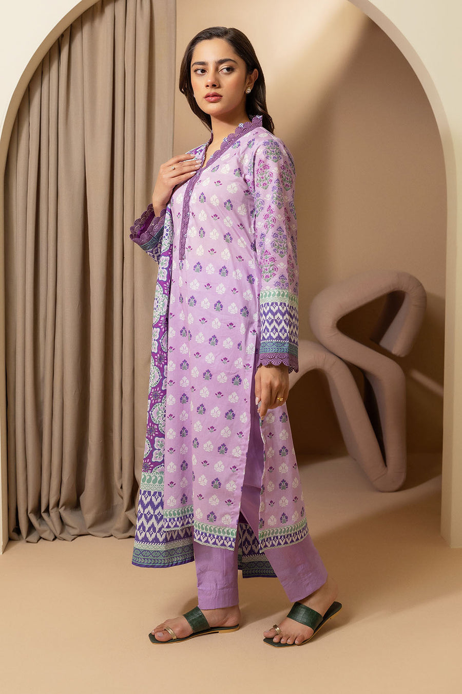 Zellbury Summer Printed Lawn Unstitched 3Pc Suit WUS25X30178