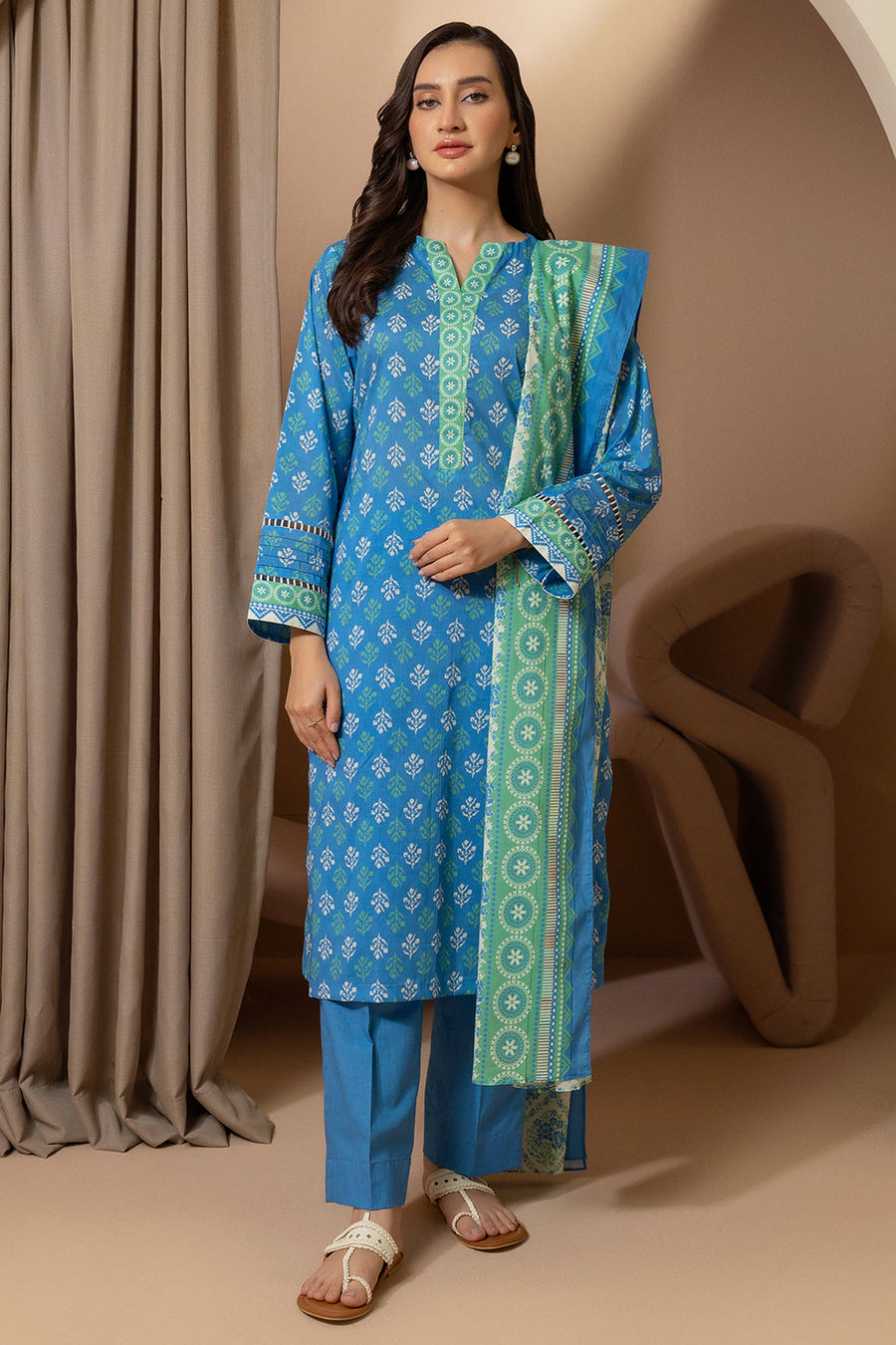 Zellbury Summer Printed Lawn Unstitched 3Pc Suit WUS25X30184