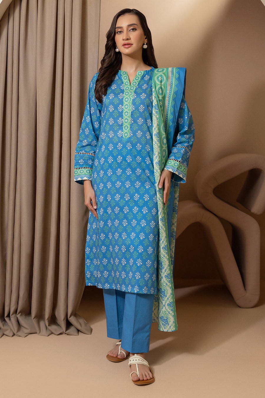 Zellbury Summer Printed Lawn Unstitched 3Pc Suit WUS25X30184