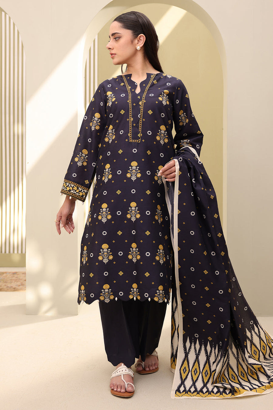 Zellbury Summer Printed Lawn Unstitched 3Pc Suit WUS25X30191