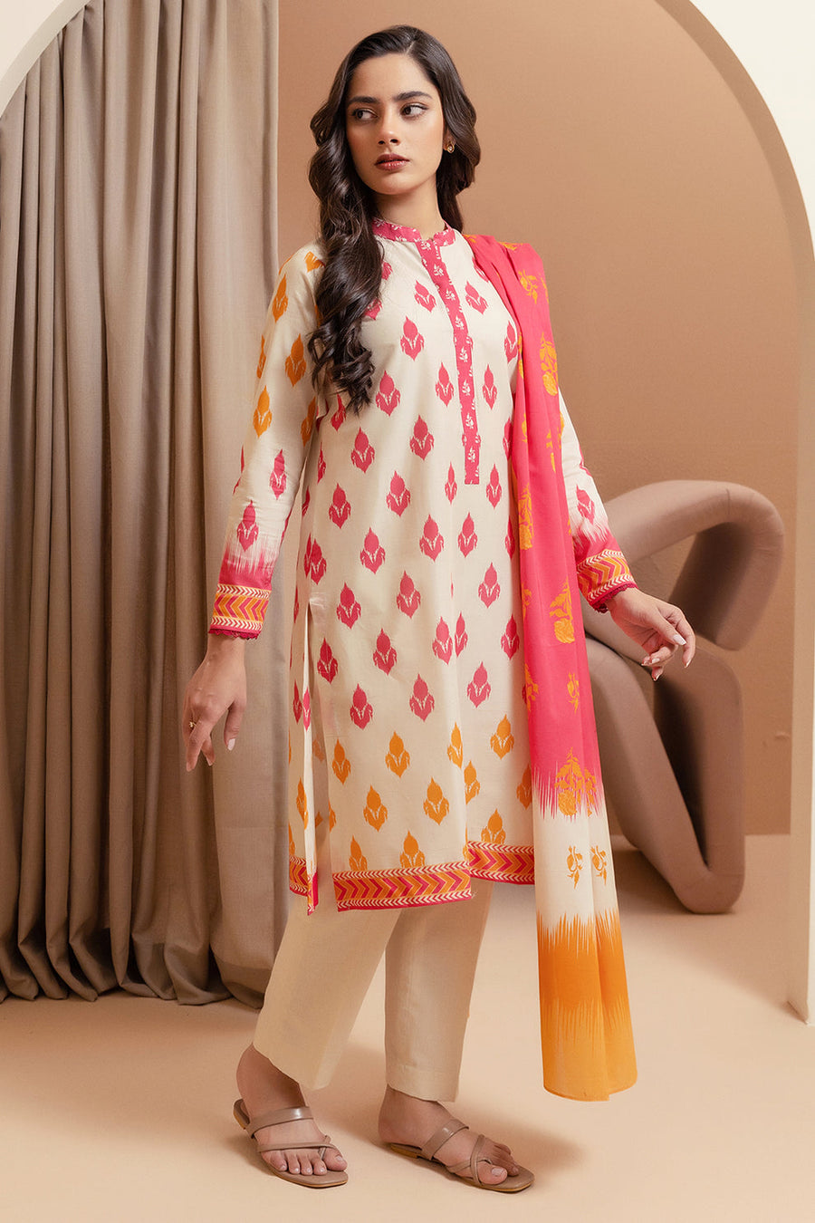 Zellbury Summer Printed Lawn Unstitched 3Pc Suit WUS25X30198