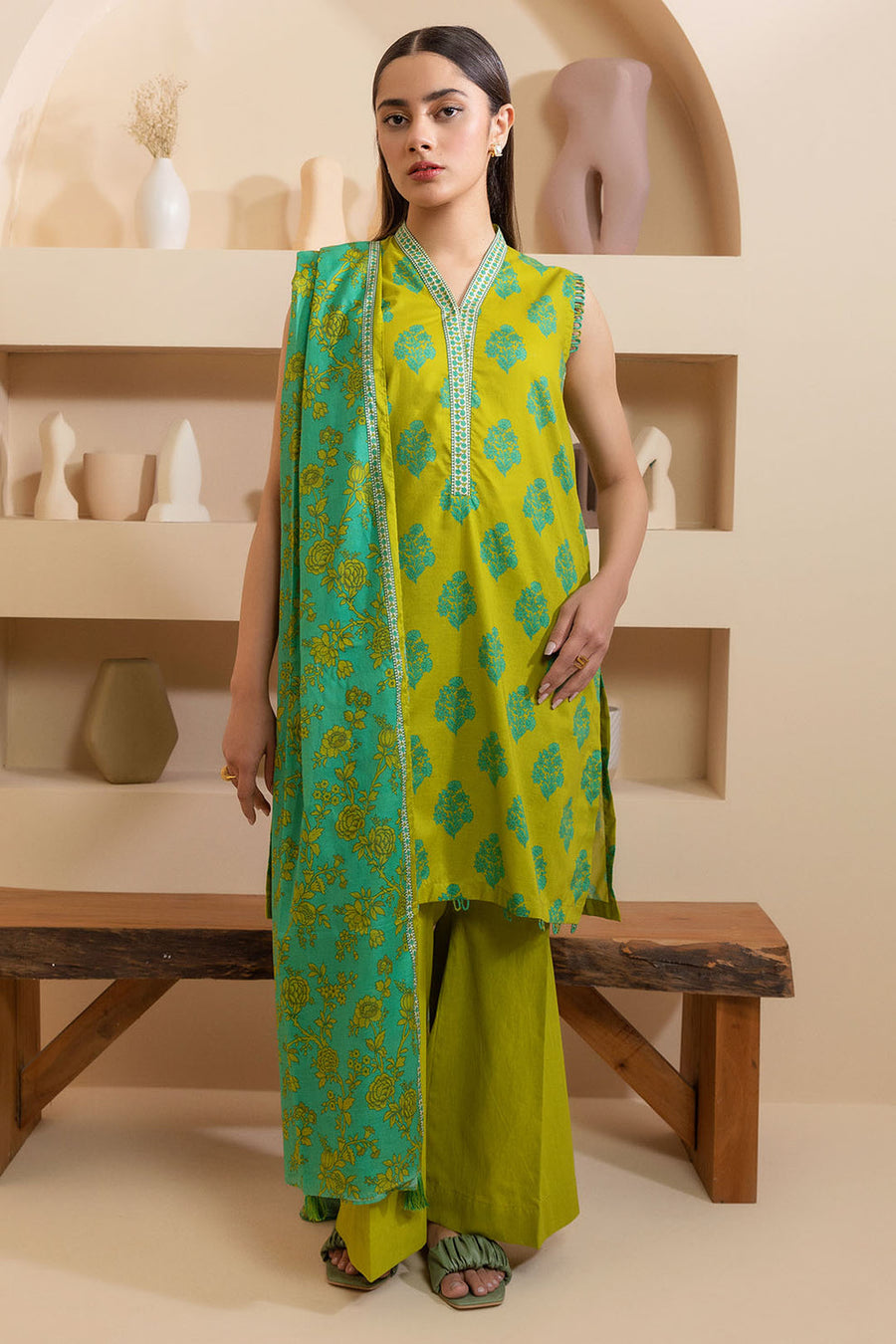 Zellbury Summer Printed Lawn Unstitched 3Pc Suit WUS25X30243