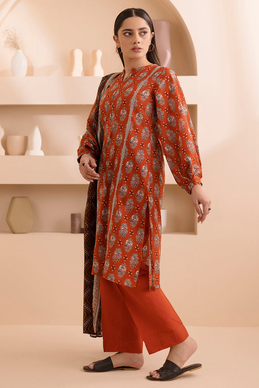 Zellbury Summer Printed Lawn Unstitched 3Pc Suit WUS25X30244