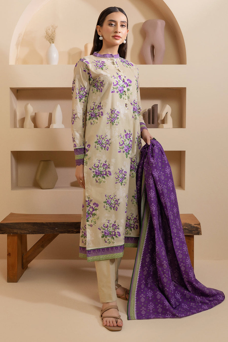 Zellbury Summer Printed Lawn Unstitched 3Pc Suit WUS25X30248