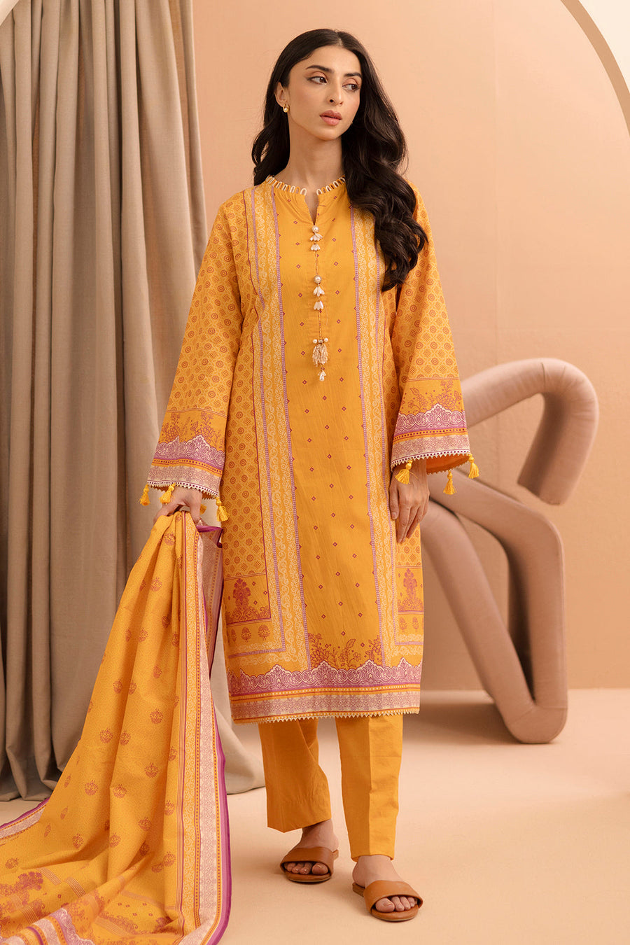 Zellbury Summer Printed Lawn Unstitched 3Pc Suit WUS25X30255