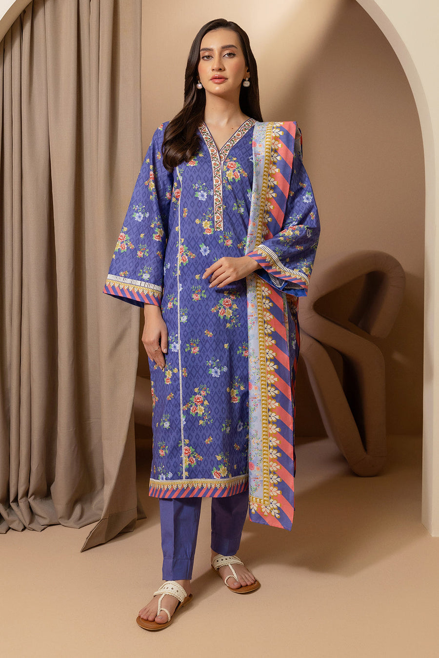 Zellbury Summer Printed Lawn Unstitched 3Pc Suit WUS25X30256