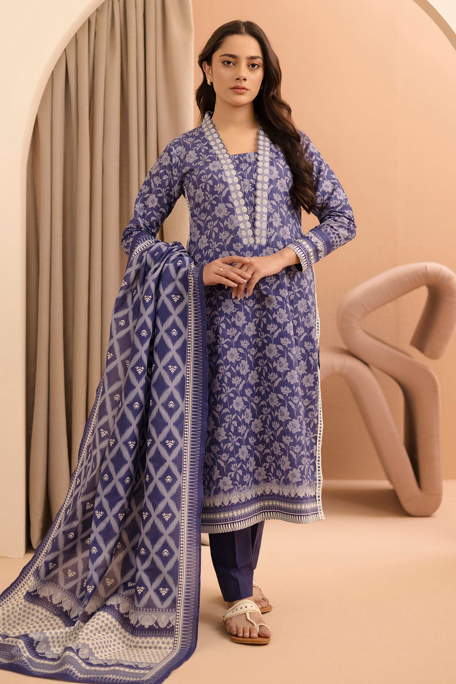 Zellbury Summer Printed Lawn Unstitched 3Pc Suit WUS25X30260
