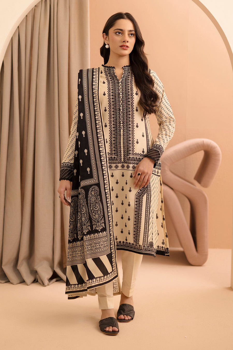 Zellbury Summer Printed Lawn Unstitched 3Pc Suit WUS25X30268