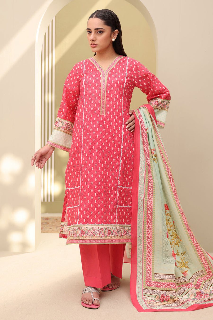 Zellbury Summer Printed Lawn Unstitched 3Pc Suit WUS25X30326