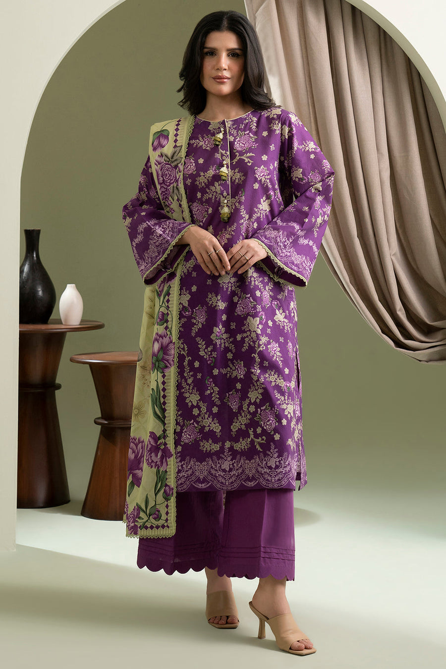 Zellbury Summer Printed Lawn Unstitched 3Pc Suit WUS25X30444