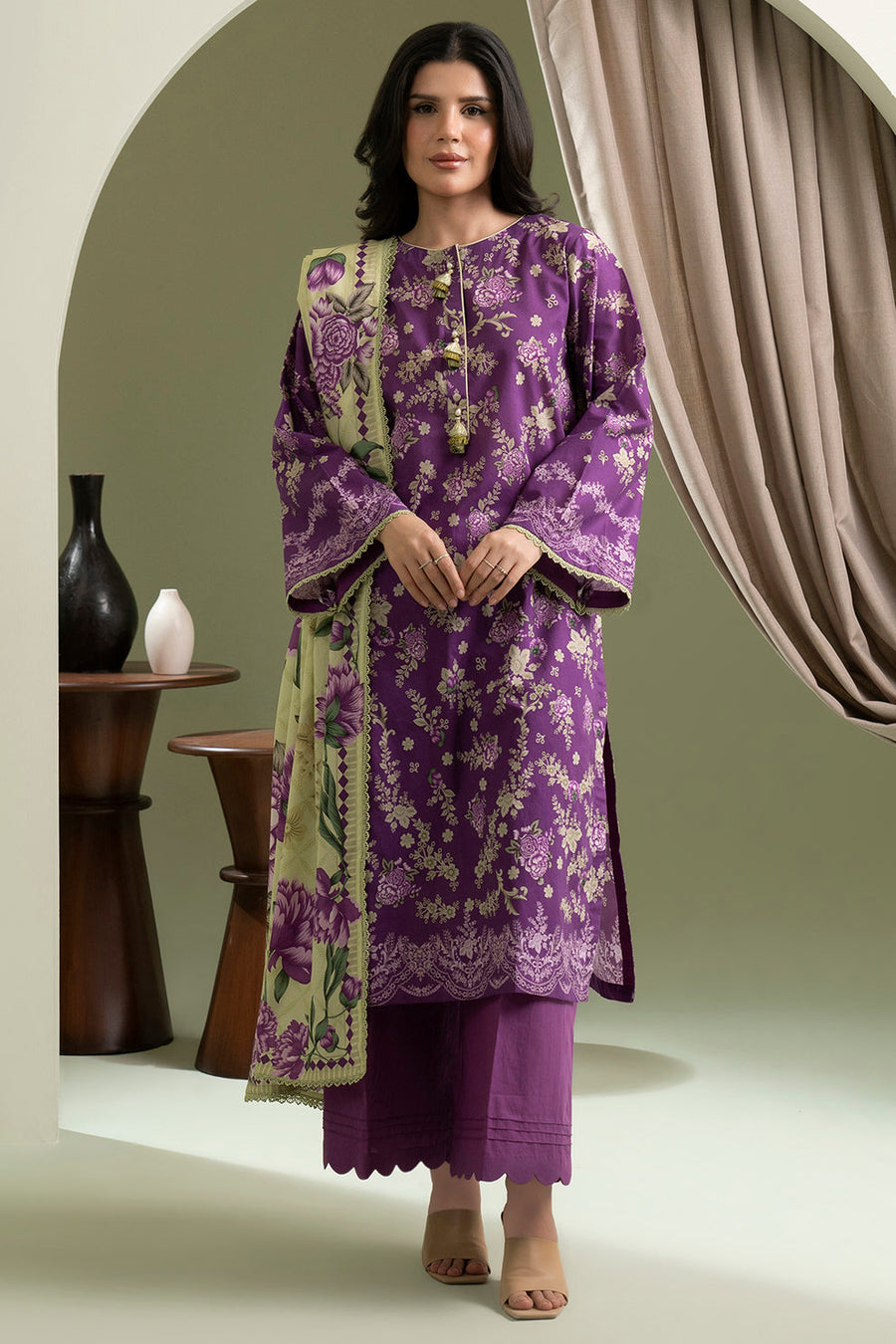 Zellbury Summer Printed Lawn Unstitched 3Pc Suit WUS25X30444