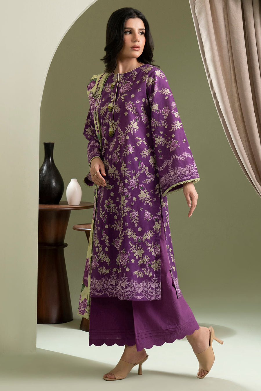 Zellbury Summer Printed Lawn Unstitched 3Pc Suit WUS25X30444