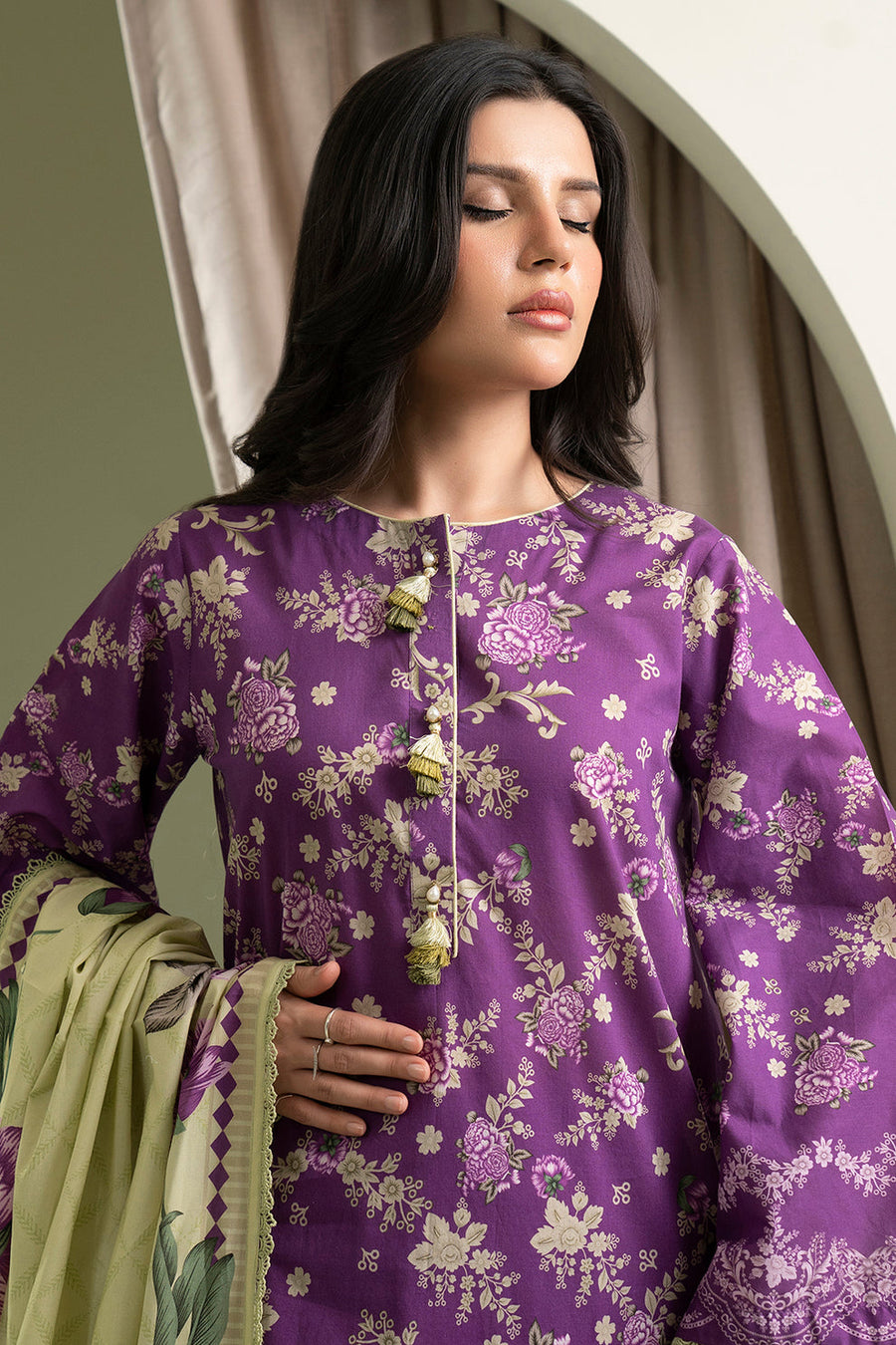 Zellbury Summer Printed Lawn Unstitched 3Pc Suit WUS25X30444