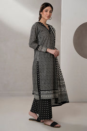 Zellbury Monochrome Printed Lawn Unstitched 3Pc Suit WUS25X30451
