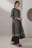 Zellbury Monochrome Printed Lawn Unstitched 3Pc Suit WUS25X30451