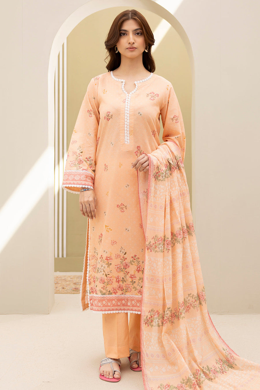 Zellbury Summer Printed Lawn Unstitched 3Pc Suit WUS25X30498