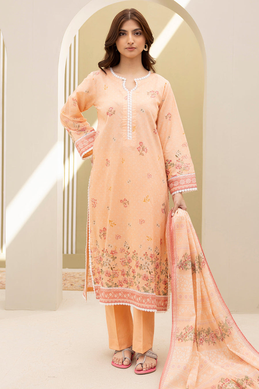 Zellbury Summer Printed Lawn Unstitched 3Pc Suit WUS25X30498