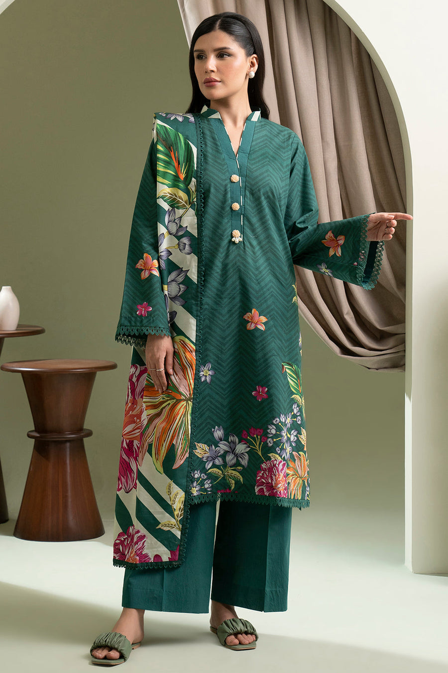 Zellbury Summer Printed Lawn Unstitched 3Pc Suit WUS25X30508