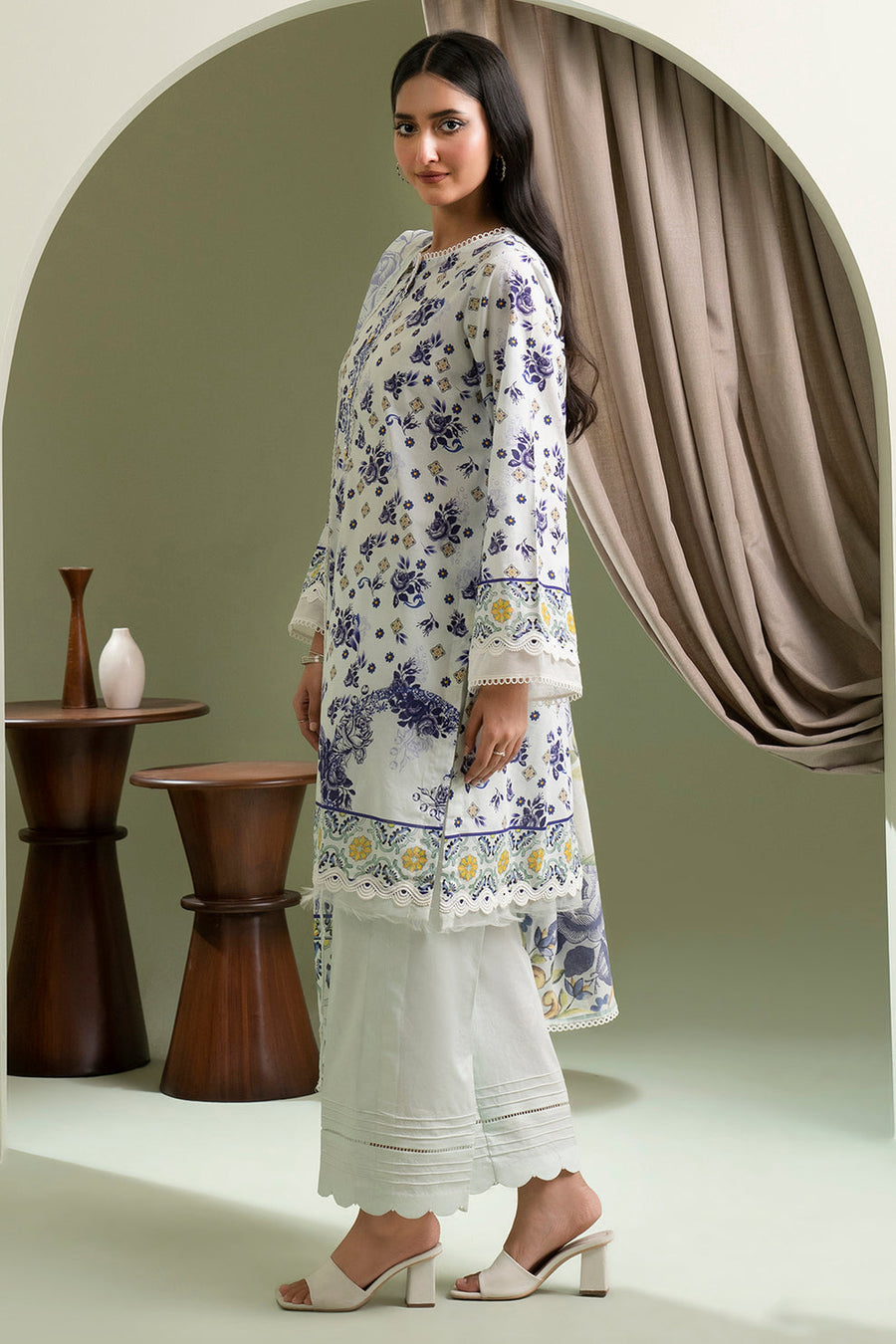 Zellbury Summer Printed Lawn Unstitched 3Pc Suit WUS25X30509