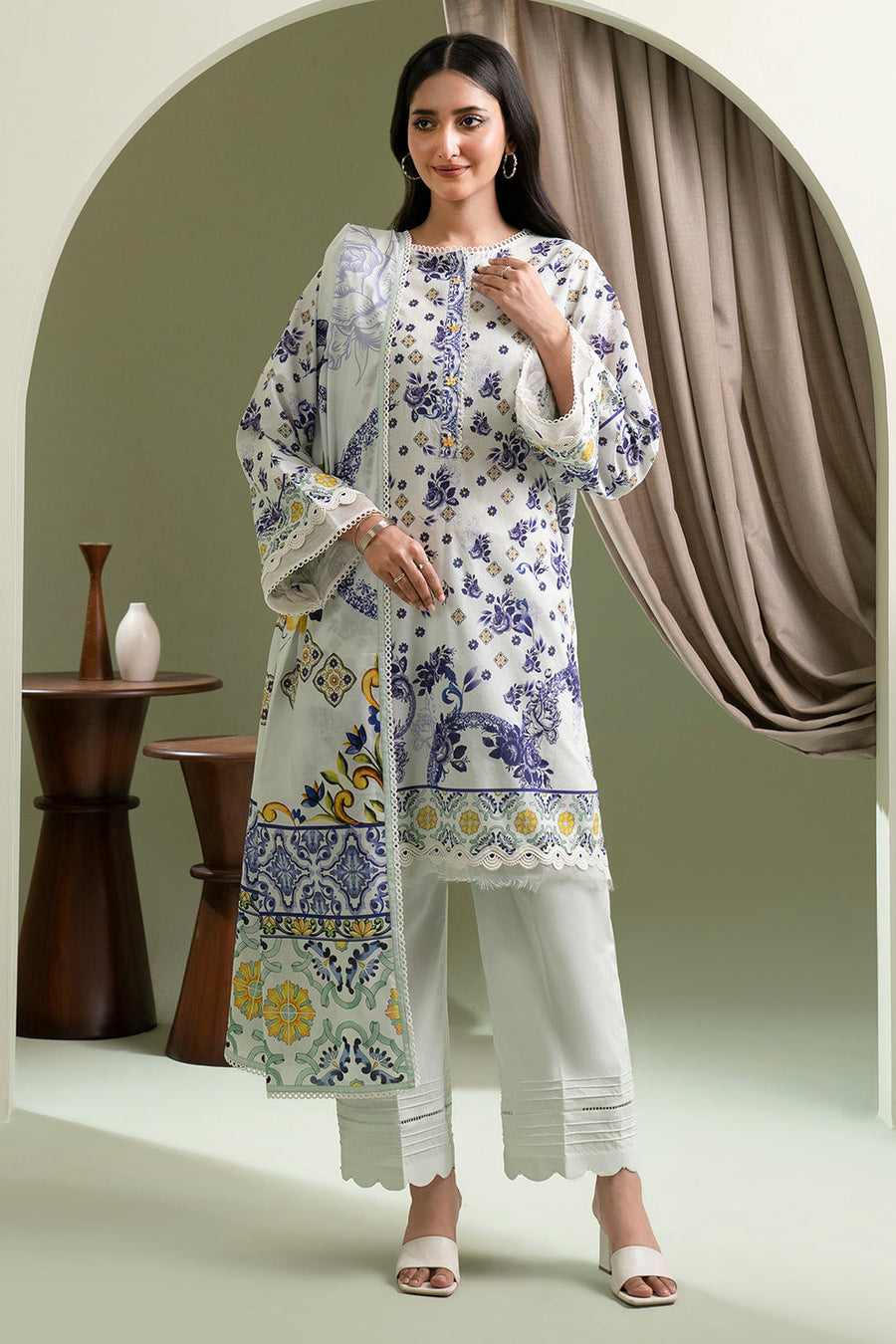 Zellbury Summer Printed Lawn Unstitched 3Pc Suit WUS25X30509