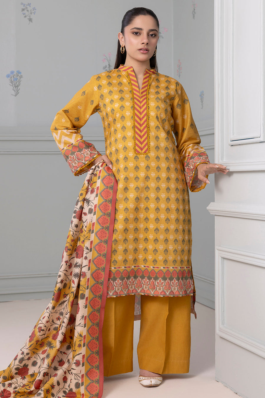 Zellbury Summer Printed Lawn Unstitched 3Pc Suit WUS25X30521