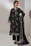 Zellbury Monochrome Printed Lawn Unstitched 3Pc Suit WUS25X30570