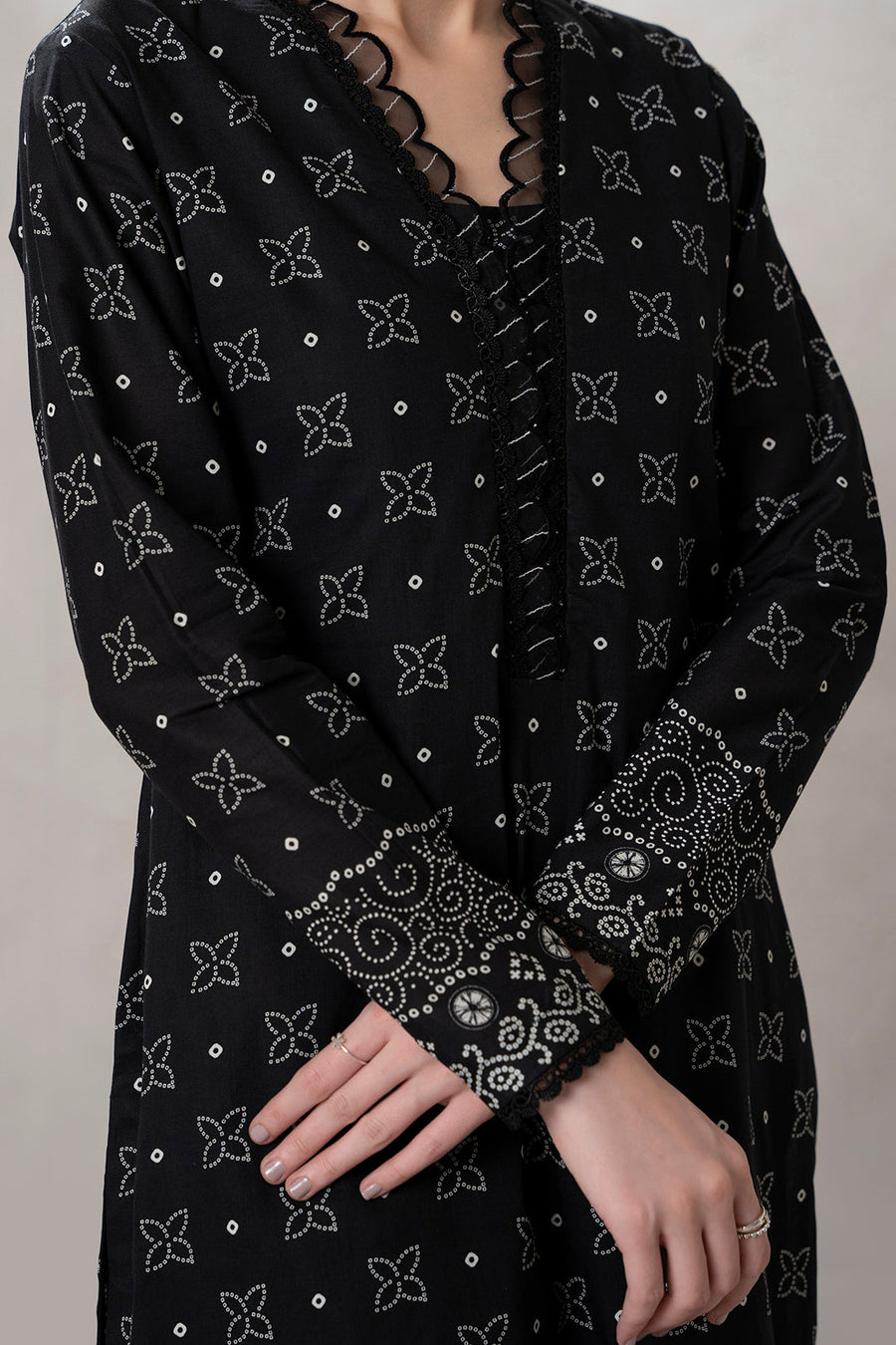 Zellbury Monochrome Printed Lawn Unstitched 3Pc Suit WUS25X30591