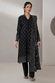 Zellbury Monochrome Printed Lawn Unstitched 3Pc Suit WUS25X30591