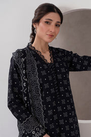Zellbury Monochrome Printed Lawn Unstitched 3Pc Suit WUS25X30591