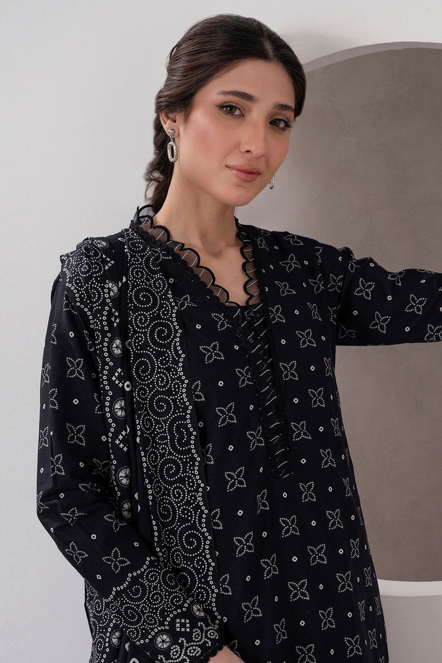 Zellbury Monochrome Printed Lawn Unstitched 3Pc Suit WUS25X30591