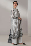 Zellbury Monochrome Printed Lawn Unstitched 3Pc Suit WUS25X30646