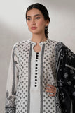 Zellbury Monochrome Printed Lawn Unstitched 3Pc Suit WUS25X30646