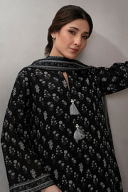 Zellbury Monochrome Printed Lawn Unstitched 3Pc Suit WUS25X30648