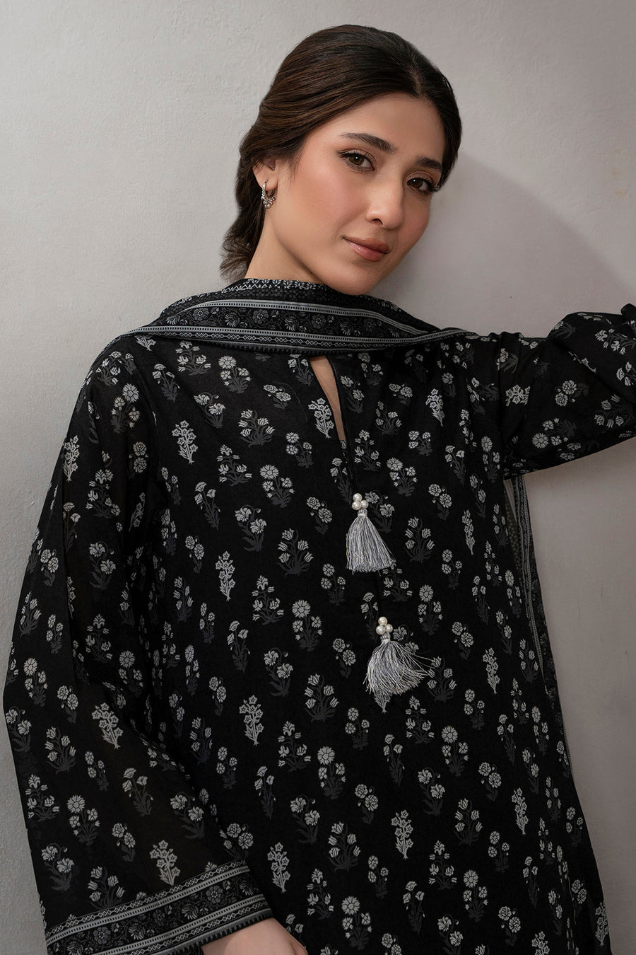 Zellbury Monochrome Printed Lawn Unstitched 3Pc Suit WUS25X30648