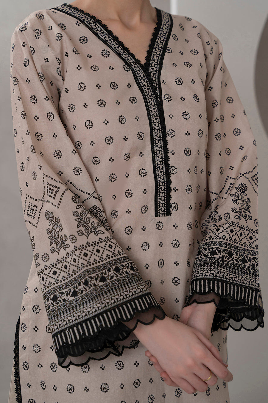 Zellbury Monochrome Printed Lawn Unstitched 3Pc Suit WUS25X30649