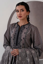 Zellbury Monochrome Printed Lawn Unstitched 3Pc Suit WUS25X30651