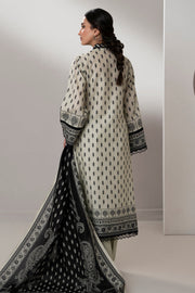 Zellbury Monochrome Printed Lawn Unstitched 3Pc Suit WUS25X30669