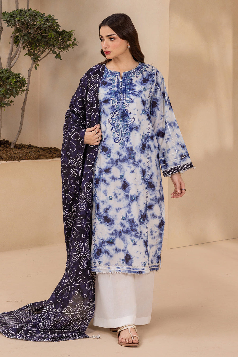 Zellbury Summer Embroidered Lawn Unstitched 2Pc Suit WUS26E20740