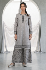 Zellbury Monochrome Embroidered Cambric Unstitched 2Pc Suit WUS26E20933