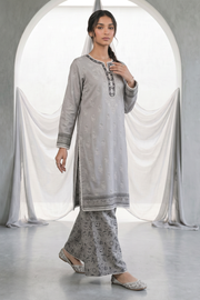 Zellbury Monochrome Embroidered Cambric Unstitched 2Pc Suit WUS26E20933
