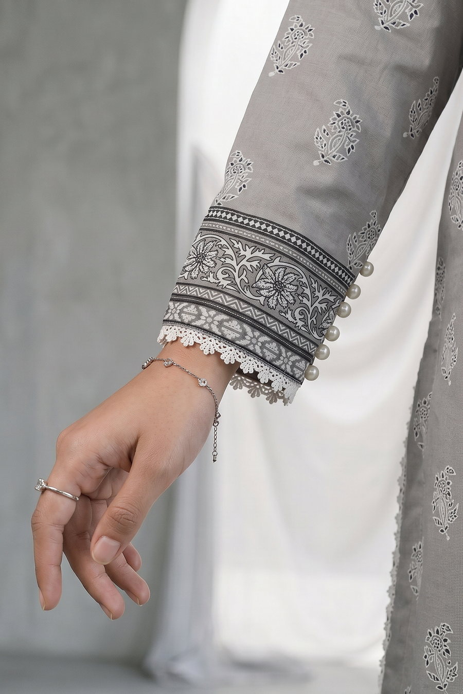 Zellbury Monochrome Embroidered Cambric Unstitched 2Pc Suit WUS26E20933