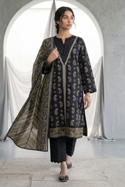 Zellbury Monochrome Embroidered Lawn Unstitched 2Pc Suit WUS26E21068