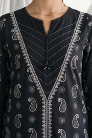 Zellbury Monochrome Embroidered Lawn Unstitched 2Pc Suit WUS26E21068