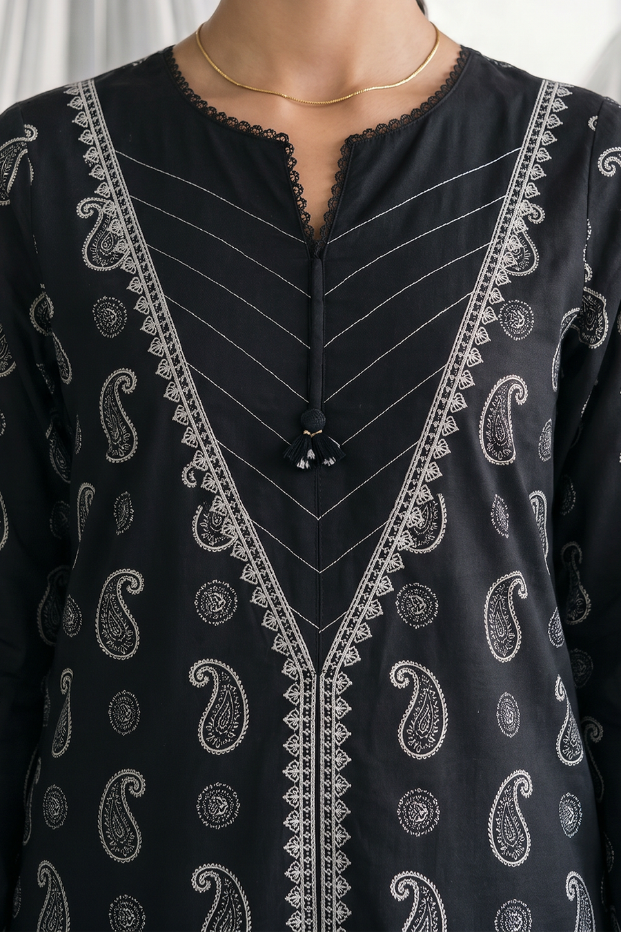 Zellbury Monochrome Embroidered Lawn Unstitched 2Pc Suit WUS26E21068
