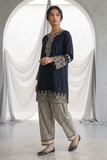 Zellbury Monochrome Embroidered Cambric Unstitched 2Pc Suit WUS26E21069