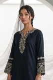 Zellbury Monochrome Embroidered Cambric Unstitched 2Pc Suit WUS26E21069